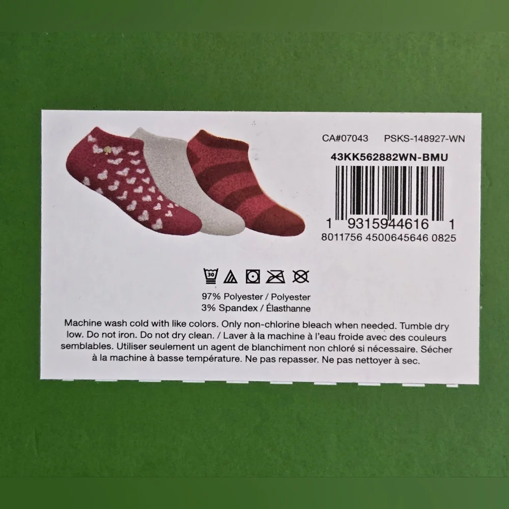 Kate Spade 3 Pairs Cozy Low Cut Socks Gift Set - Picture 6 of 6